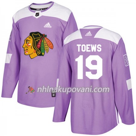 Chicago Blackhawks Dresy Jonathan Toews 19 Adidas 2017-2018 Nachová Fights Cancer Practice Authentic - Pánské Chicago Blackhawks Dresy Jonathan Toews 19 Adidas 2017-2018 Nachová Fights Cancer Practice Authentic - Pánské